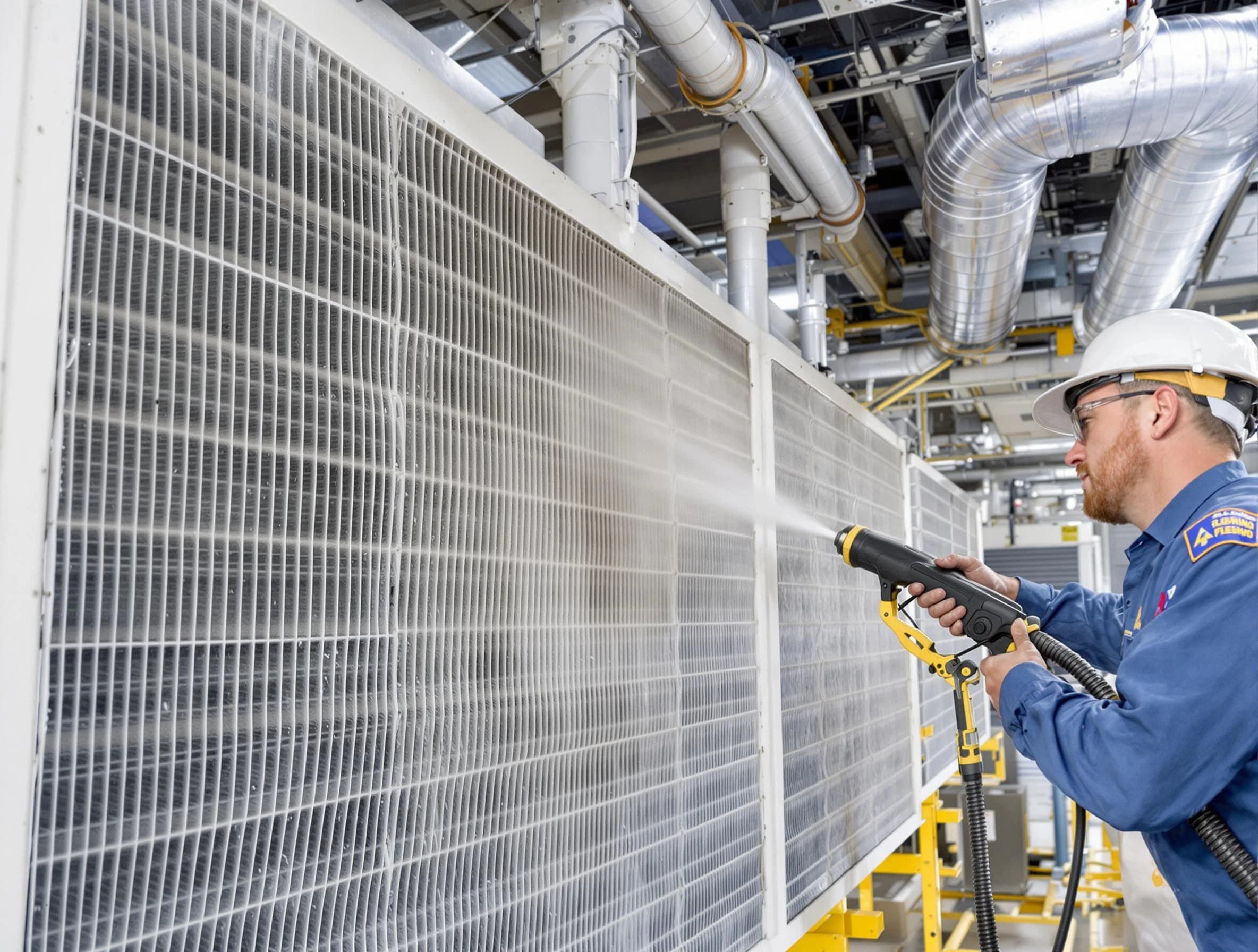 Professional commercial coil cleaning by Heber Air Duct Cleaning in Heber