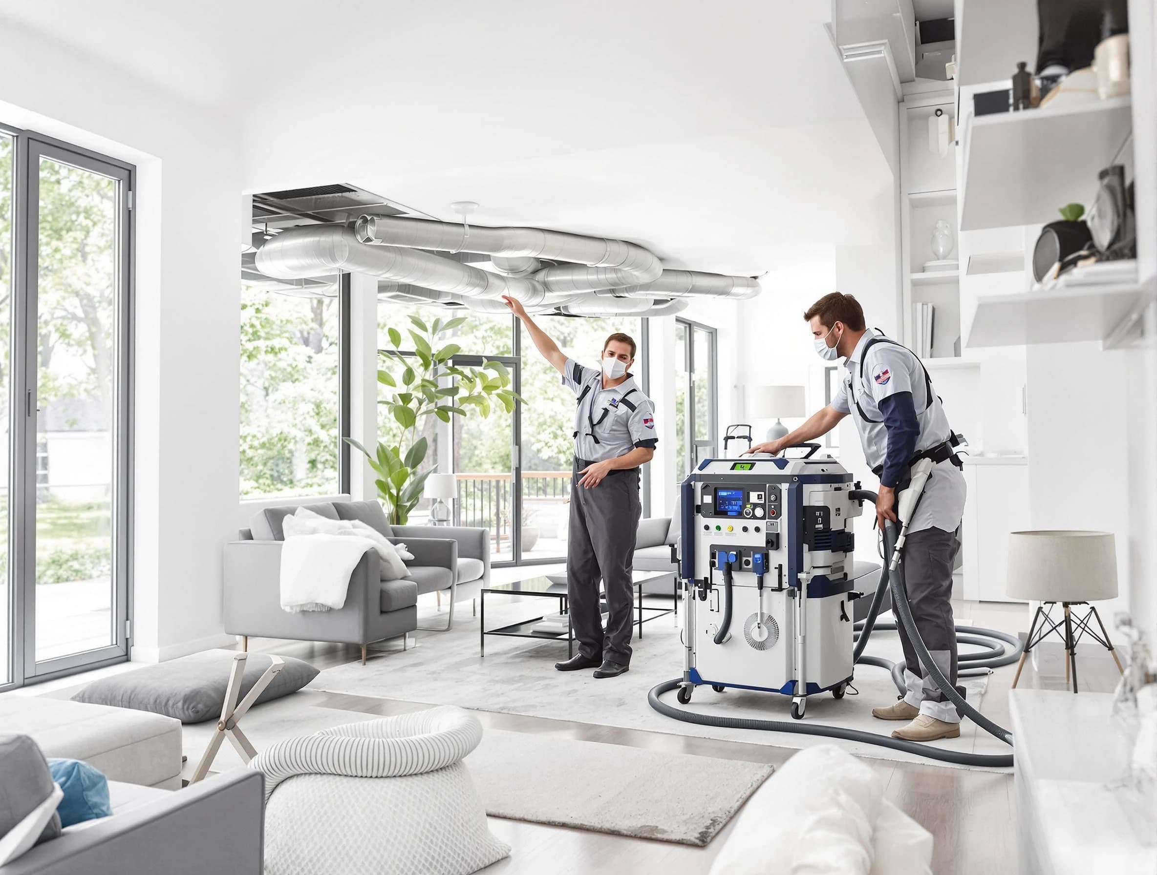 Heber Air Duct Cleaning professional conducting pure air duct cleaning with state-of-the-art equipment in Heber