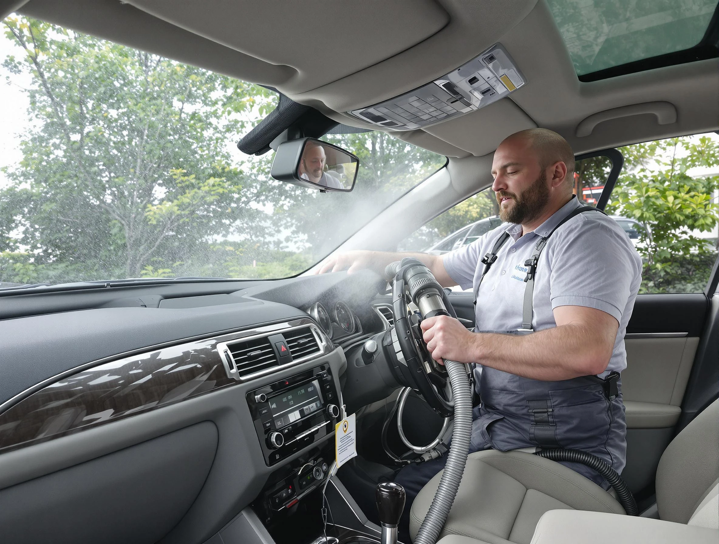 Heber Air Duct Cleaning specialist performing professional car duct cleaning in Heber