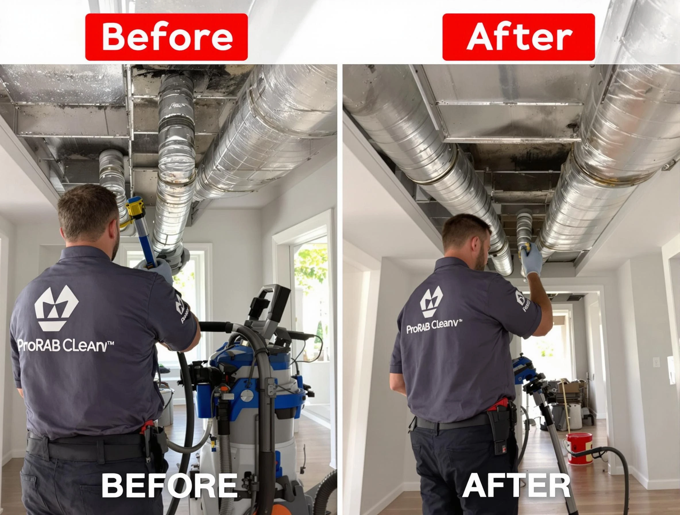 Heber Air Duct Cleaning expert performing thorough residential duct cleaning in a Heber home